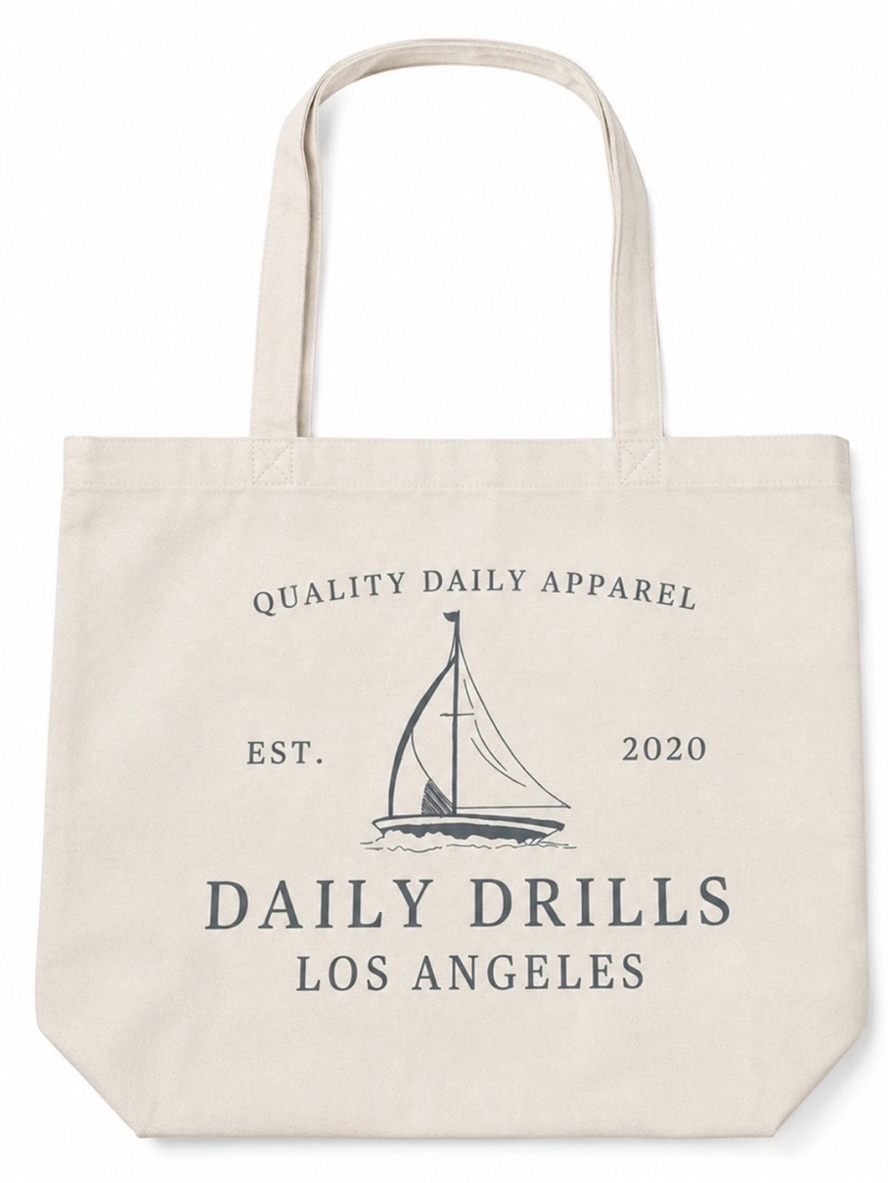 Daily Drills Sailboat Canvas Tote